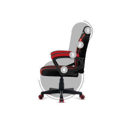 silla-gaming-para-ninos-hz-ranger-10-malla-roja