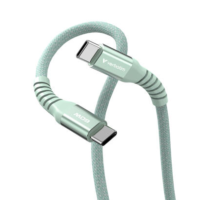 cable-verbatim-31864-usb-20-12-m-usb-c-verde