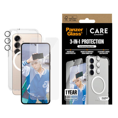 panzerglass-care-by-flagship-3-in-1-bundle-samsung-galaxy-s25-protector-de-pantalla-1-piezas