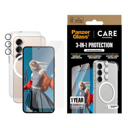 panzerglass-care-by-flagship-3-in-1-bundle-samsung-galaxy-s25-protector-de-pantalla-1-piezas