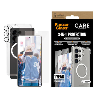 panzerglass-care-by-flagship-3-in-1-bundle-samsung-galaxy-s25-ultra-protector-de-pantalla-1-piezas