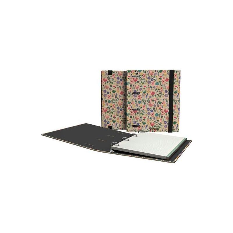 grafoplas-carpeta-anillas-4x25-carpebook-a5-crecambio-90h-5x5-90gr-kraft-y-carton-reciclado-uninature-holanda