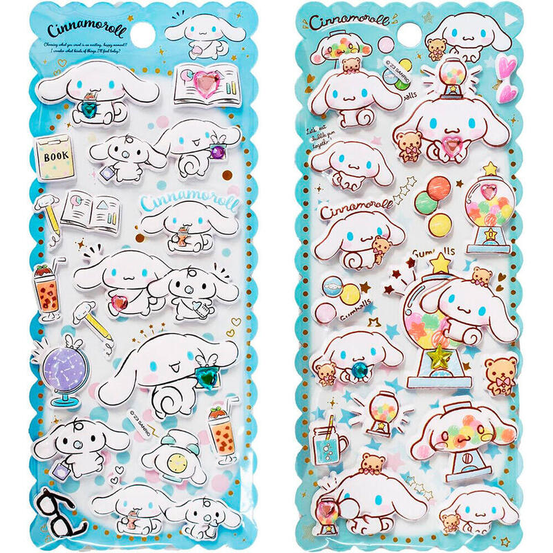 pack-de-20-unidades-pegatinas-relieve-cinamoroll-hello-kitty-surtido