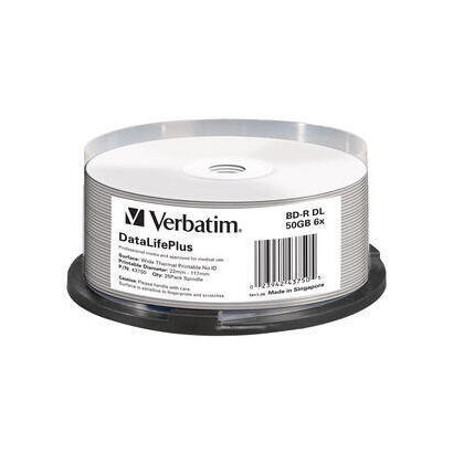 verbatim-43750-bluray-bd-r-dl-verbatim-spindle-25-50gb-6x-wide-thermal-print-no-id