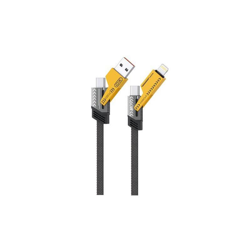 xo-nb283-cable-usb-4-en-1-multifuncion-60w-1-metro-rgb-negro