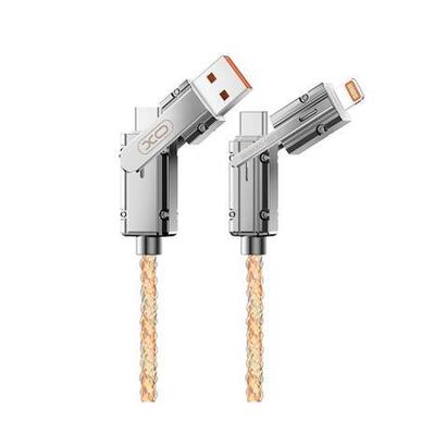 xo-nb276-cable-usb-4-en-1-multifuncion-60w-1-metro-rgb-plata
