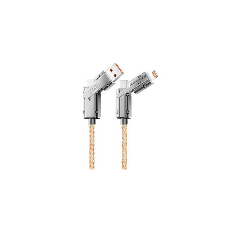 xo-nb276-cable-usb-4-en-1-multifuncion-60w-1-metro-rgb-plata