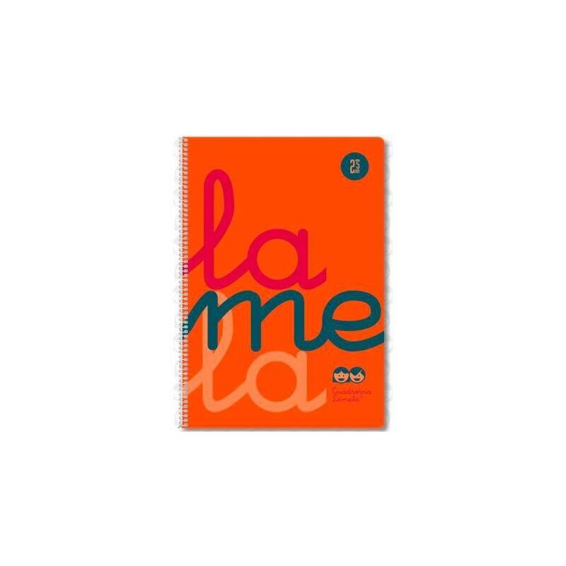 pack-de-5-unidades-lamela-cuaderno-espiral-80h-folio-90gr-cuadrovia-5mm-cmargen-cubierta-pp-naranja-fluorescente