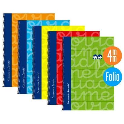 pack-de-5-unidades-lamela-cuaderno-espiral-80h-folio-90gr-cuadrovia-4mm-cmargen-cubierta-extradura-csurtidos