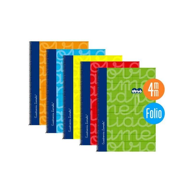 pack-de-5-unidades-lamela-cuaderno-espiral-80h-folio-90gr-cuadrovia-4mm-cmargen-cubierta-extradura-csurtidos