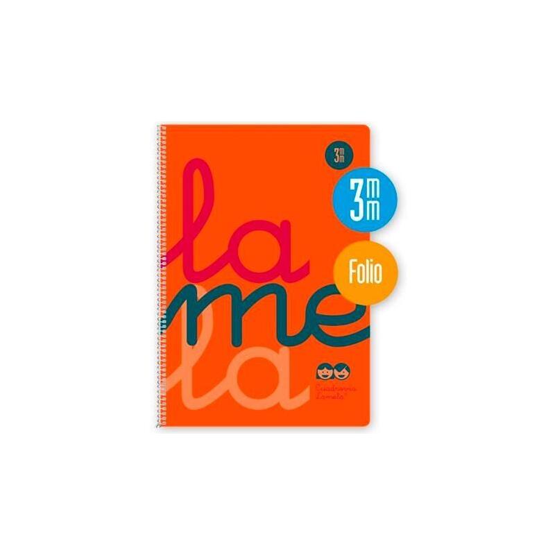pack-de-5-unidades-lamela-cuaderno-espiral-80h-folio-90gr-cuadrovia-3mm-cmargen-cubierta-pp-naranja-fluorescente