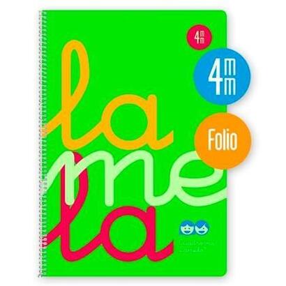 pack-de-5-unidades-lamela-cuaderno-espiral-80h-folio-90gr-cuadrovia-4mm-cmargen-cubierta-pp-verde-fluorescente