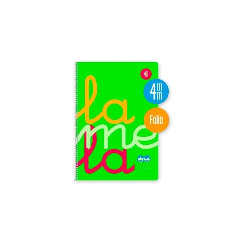 pack-de-5-unidades-lamela-cuaderno-espiral-80h-folio-90gr-cuadrovia-4mm-cmargen-cubierta-pp-verde-fluorescente