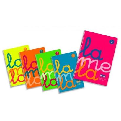 pack-de-5-unidades-lamela-cuaderno-espiral-80h-folio-90gr-cuadrovia-4mm-cmargen-cubierta-pp-csurtidos-fluorescentes