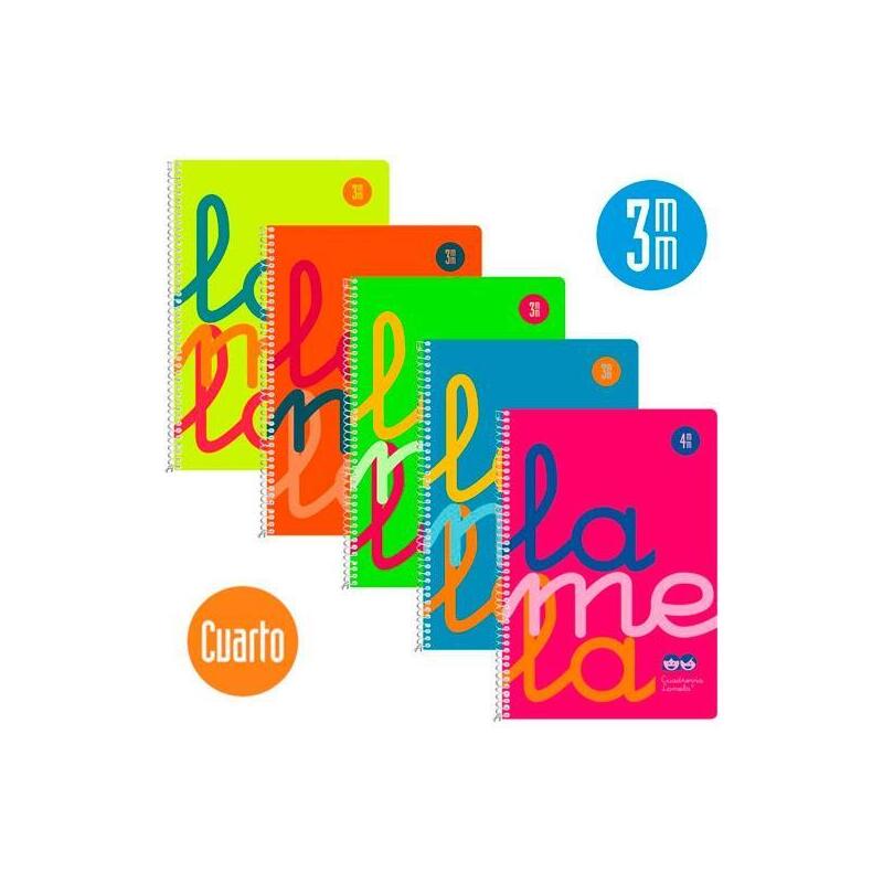 pack-de-5-unidades-lamela-cuaderno-espiral-80h-4-90gr-cuadrovia-3mm-cmargen-cubierta-pp-csurtidos-fluorescentes