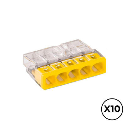 pack-de-2-unidades-conector-rapido-5-vias-o-maximo-25-mm-transparente-amarilla-10-uds
