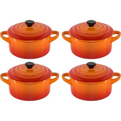 le-creuset-stoneware-set-of-4-petite-casseroles-10x5cm-volcan