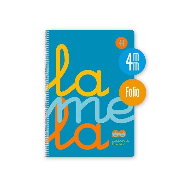 pack-de-5-unidades-lamela-cuaderno-espiral-80h-folio-90gr-cuadrovia-4mm-cmargen-cubierta-pp-azul-fluorescente
