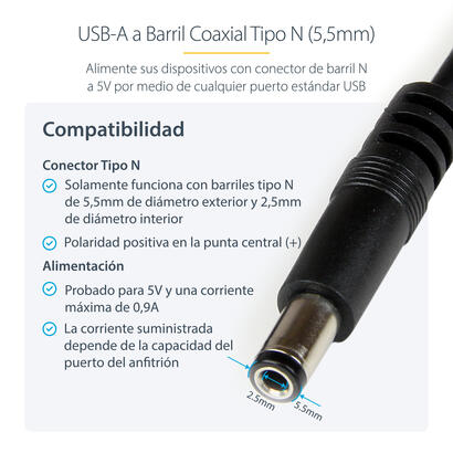 startech-cable-usb-20-a-dc-conector-tipo-n-55mm-5v-1m-negro-usb2typen1m