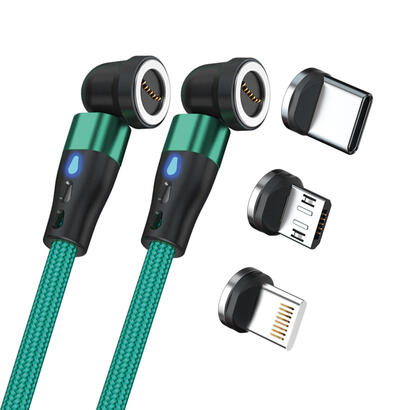 realpower-magneticcharge2-cable-usb-1-m-verde