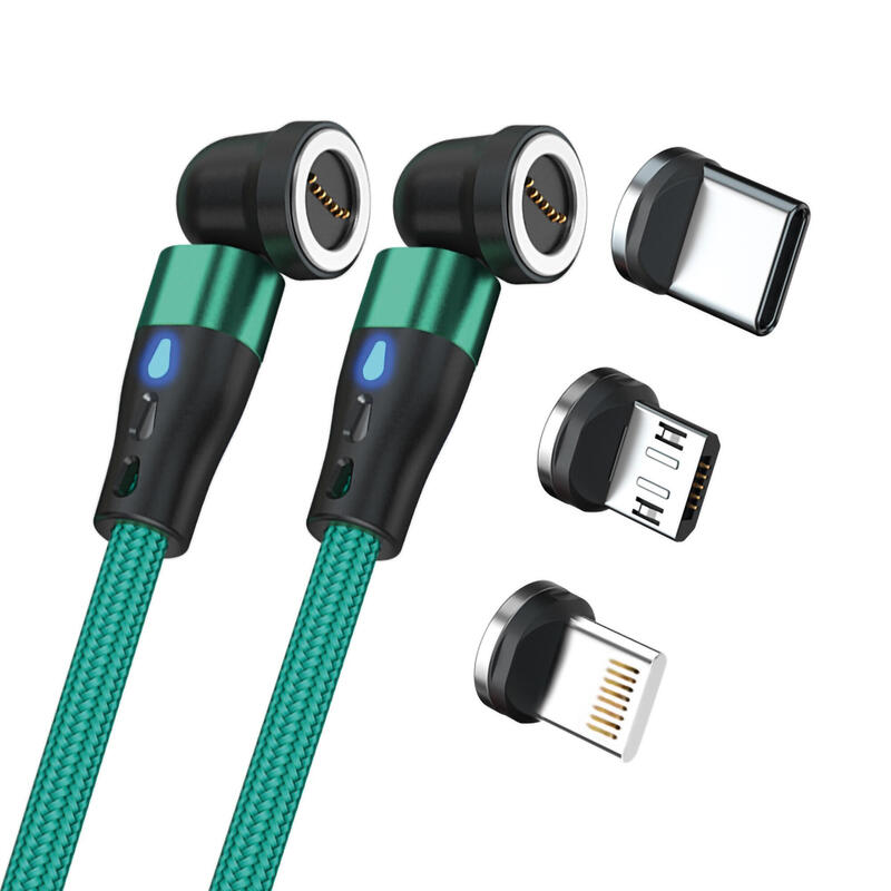 realpower-magneticcharge2-cable-usb-1-m-verde