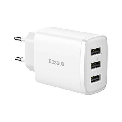 ladowarka-sieciowa-baseus-compact-quick-charger-3x-usb-17w-biala