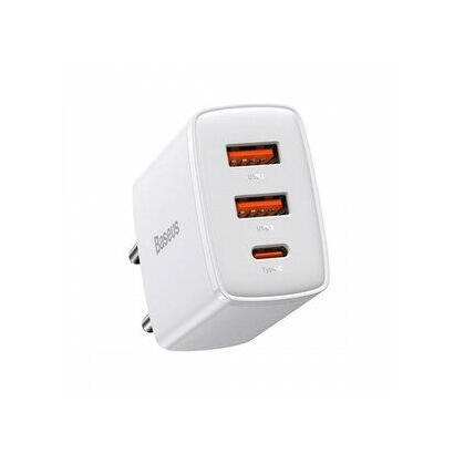 baseus-compact-quick-charger-30w-blanco-cargador-de-pared-2xusb-a-1xusb-c