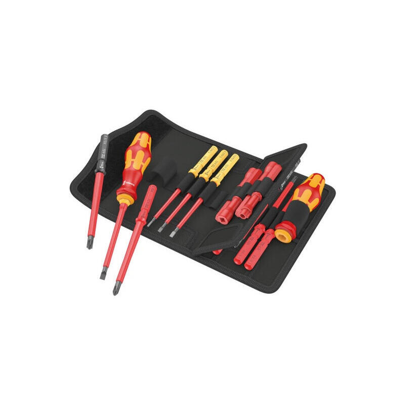 wera-kraftform-kompakt-vde-18-universal-2-tool-finder-18-piezas-destornillador-rojoamarillo-incl-2-mangos-enchufables-hojas-inte