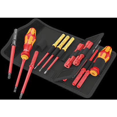 wera-kraftform-kompakt-vde-18-universal-2-tool-finder-18-piezas-destornillador-rojoamarillo-incl-2-mangos-enchufables-hojas-inte