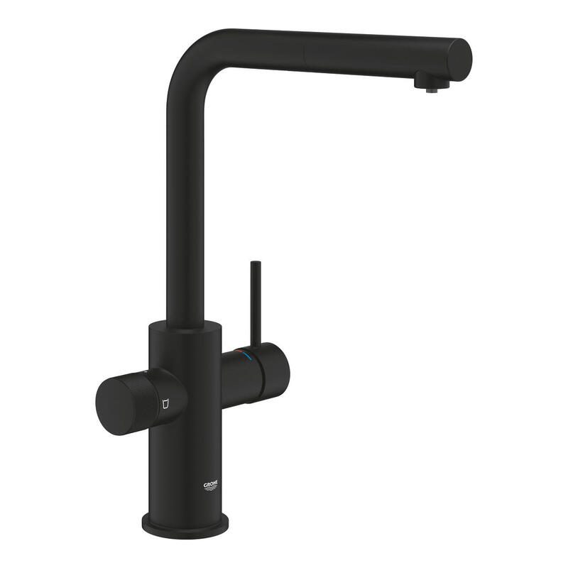 grifo-con-filtro-grohe-blue-pure-minta-con-chorro-extraible-negro