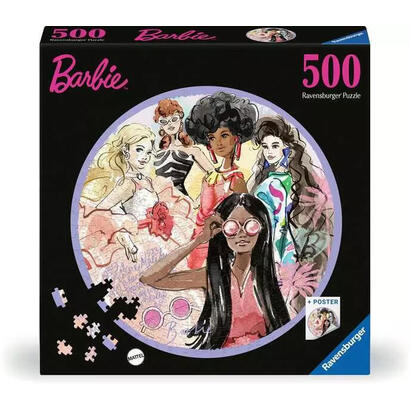 ravensburger-rundpuzzle-barbie-icono-de-estilo-global-desde-1959-500-partes-12001494