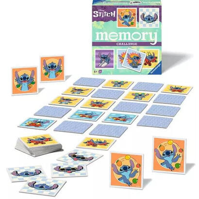 ravensburger-challenge-memoria-disney-stitch-juego-de-memoria-24697