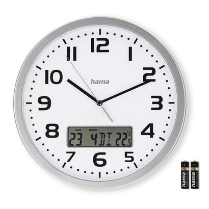 zegar-scienny-dcf-moorea-30cm-srebrny