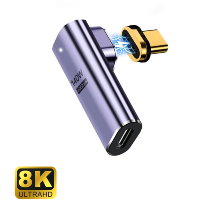 adaptador-usb-c-ewent-macho-hembra-magnetico-pd100w-purpura