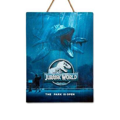 cartel-de-madera-woodart-jurassic-wold-parck-ingles