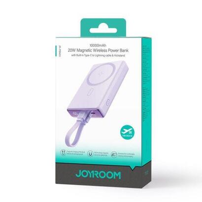 joyroom-power-bank-magnetic-wireless-charging-magsafe-15w-clightning-pd-20w-10000-mah-with-type-c-lightning-cable-purple-jr-pbm0