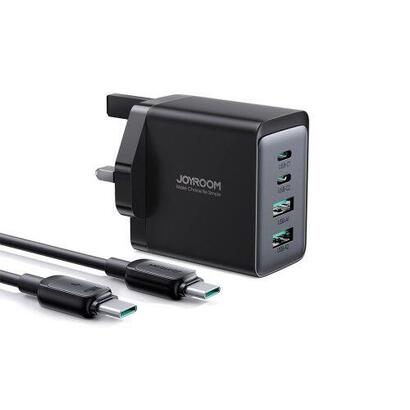 joyroom-travel-charger-gan-fast-charger-uk-ccuu-67w-with-type-c-to-type-c-pd-100w-cable-12m-black-tcg02