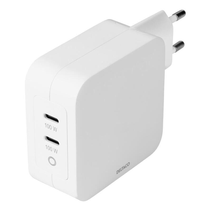 deltaco-pd-ladegert-100w-2x-usb-c-gan-weia deltaco-pd-ladegert-100w-2x-usb-c-gan-weia