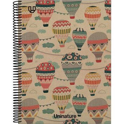grafoplas-cuaderno-espiral-a4-80h-4x4-90gr-kraft-y-carton-reciclado-uninature-capadocia