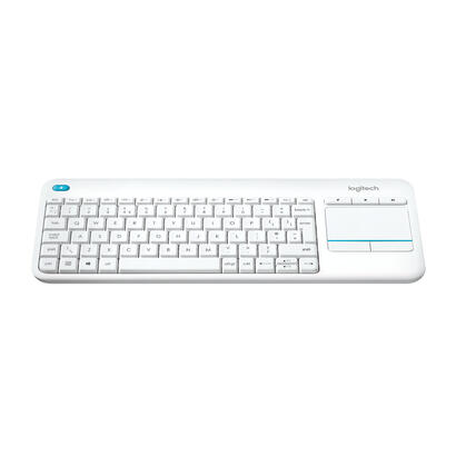 teclado-ingles-logitech-k400-plus-tv-rf-inalambrico-qwerty-blanco