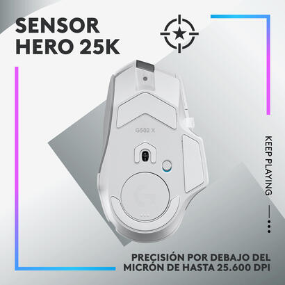 raton-inalambrico-logitech-g-g502-x-plus-lightspeed-rgb-gaming-25600-dpi-blanco