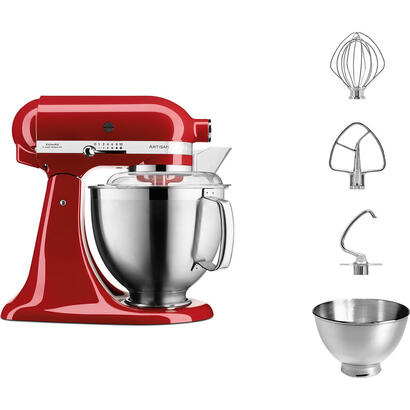 kitchenaid-artisan-5ksm185ps-robot-de-cocina-300-w-48-l-rojo