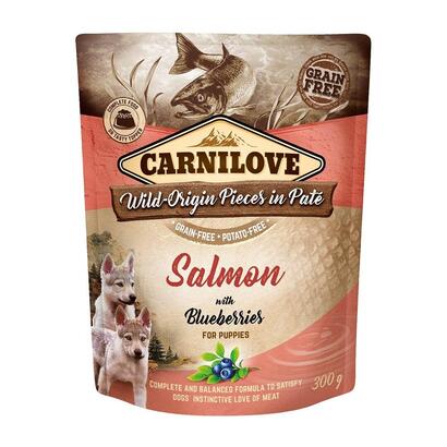 carnilove-dog-pouch-salmon-blueberries-puppies-comida-humeda-para-perros-300g