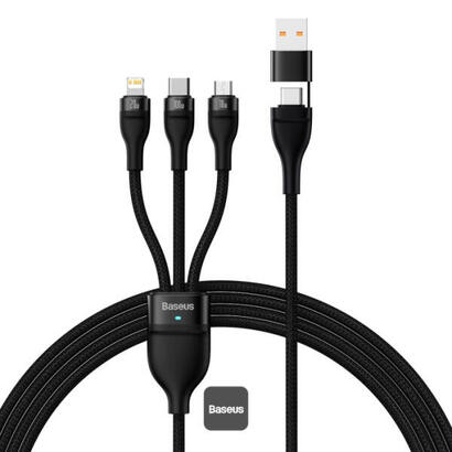 kabel-usb-3w1-baseus-flash-series-2-usb-c-micro-usb-lightning-100w-12m-czarny