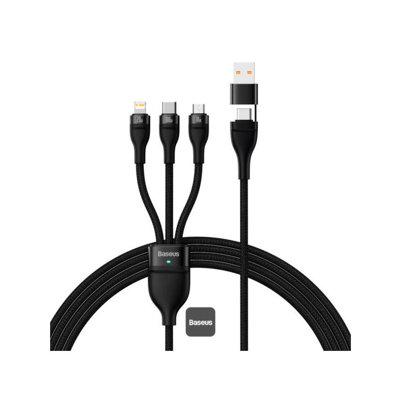 kabel-usb-3w1-baseus-flash-series-2-usb-c-micro-usb-lightning-100w-12m-czarny