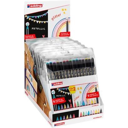 edding-rotulador-1200-metalicoglitter-punta-fina-csurtidos-expositor-15-pack-4-1200-15