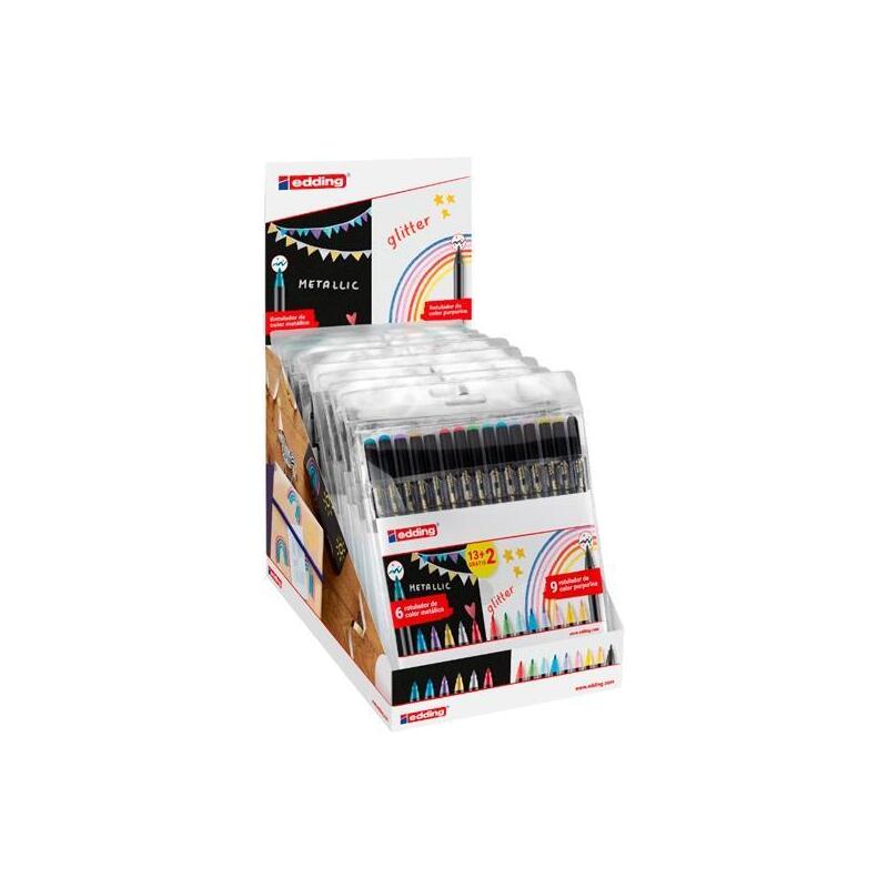 edding-rotulador-1200-metalicoglitter-punta-fina-csurtidos-expositor-15-pack-4-1200-15