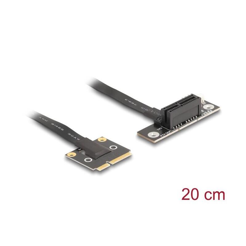 delock-adapter-mini-pcie-stecker-zu-pcie-30-x1-buchse-90-gewinkelt-mit-cable-20-cm