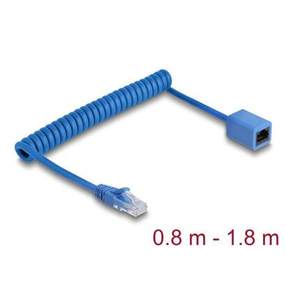 delock-rj45-spiralcable-stecker-zu-buchse-cat6-utp-08-m-bis-18-m-blau