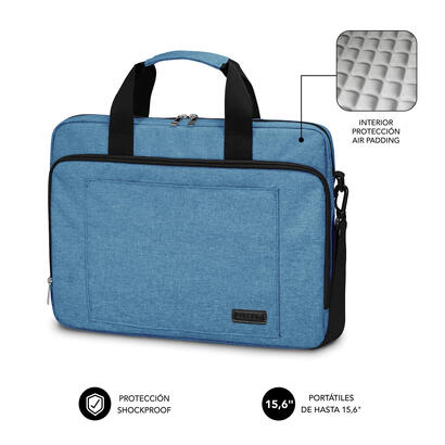 maletin-air-padding-156-azul-subblim-hasta-156-interior-acolchado-bolsillo-exterior